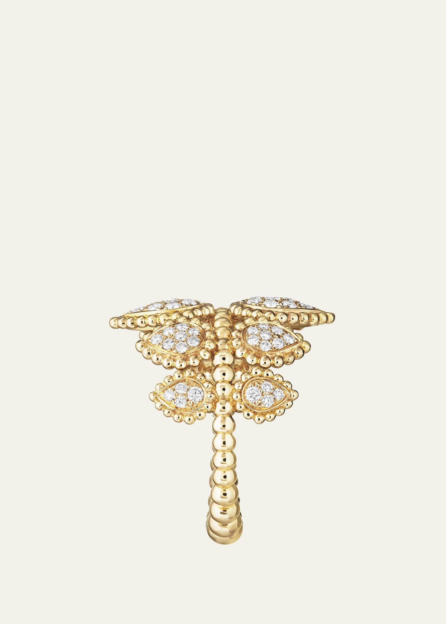 18K Yellow Gold Serpent Boheme Motif Ring with Diamonds - 2