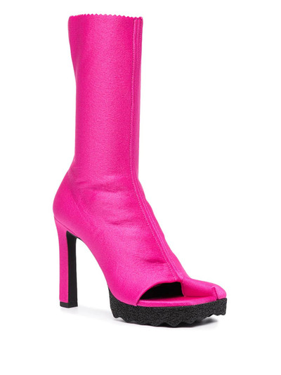 Off-White sponge open-toe high-heel boots outlook