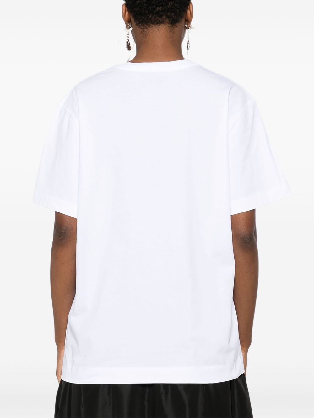 ribbon bow-print T-shirt - 4