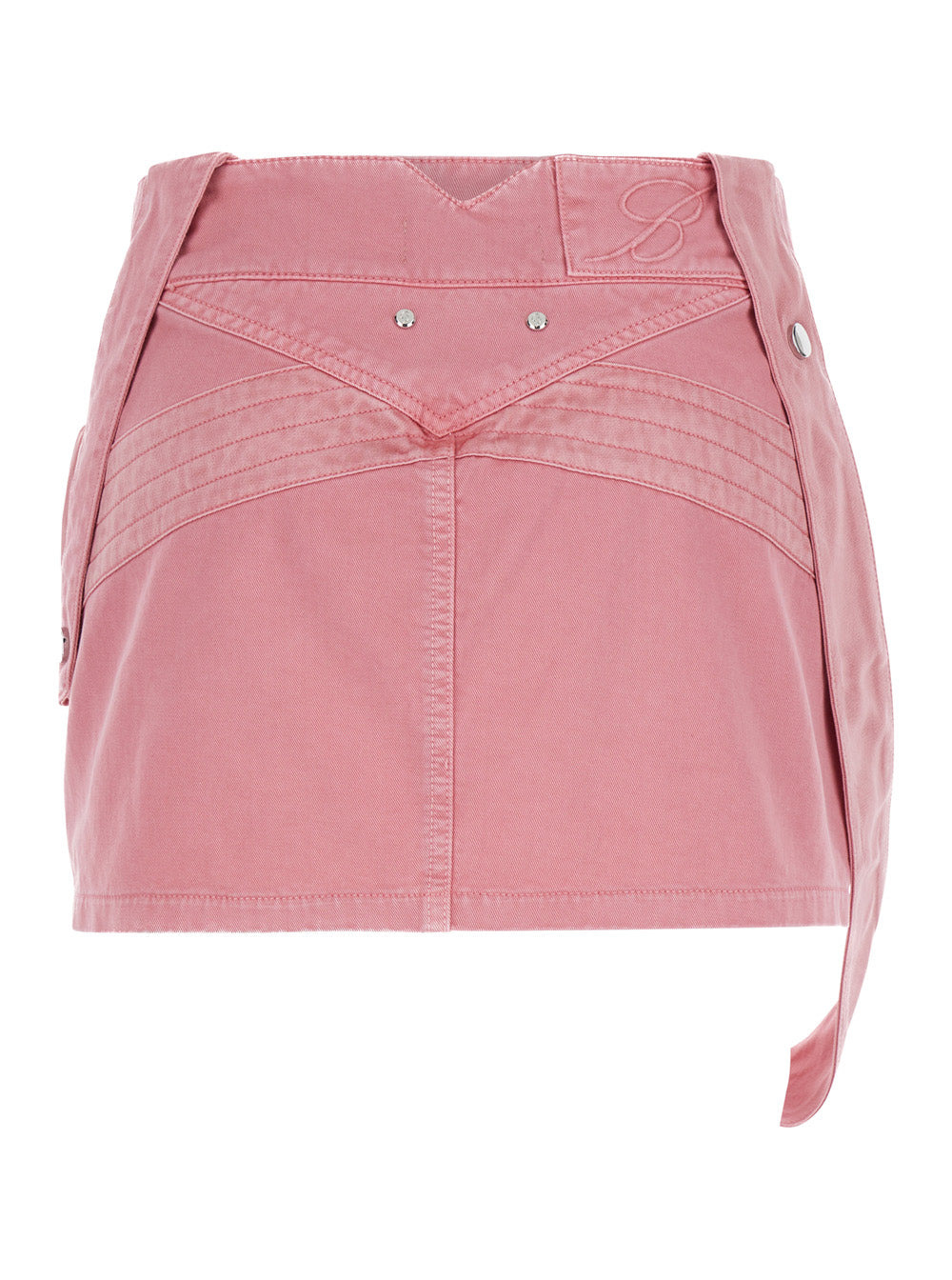 Blumarine Women Pink Medium Waist Miniskirt In Cotton Woman - 2