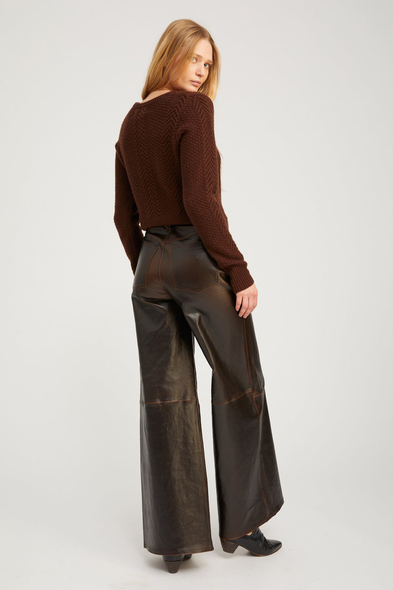 AMERICANO CASHMERE CABLE KNIT CARDIGAN 4