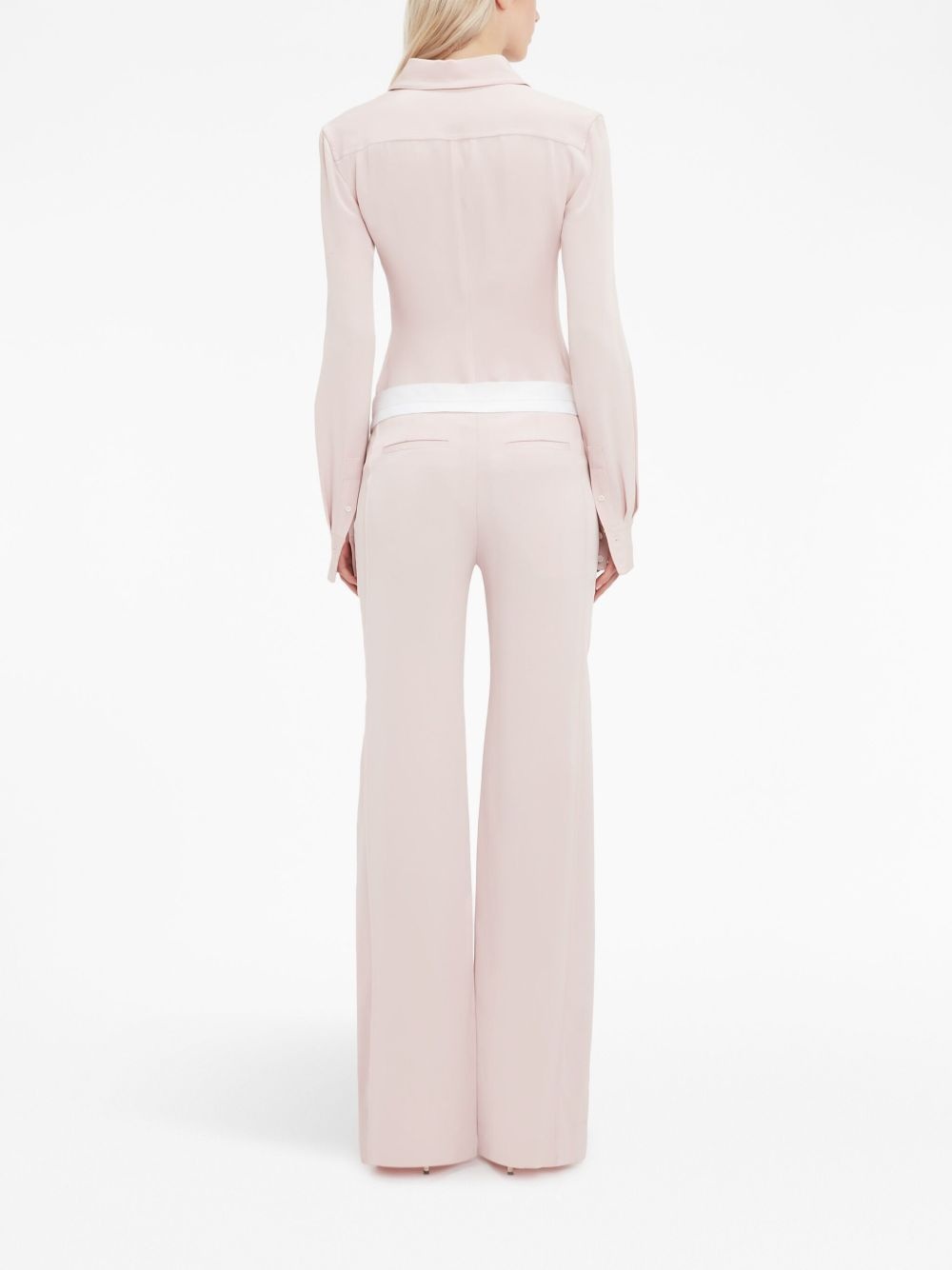 side-panel detail flared trousers - 4