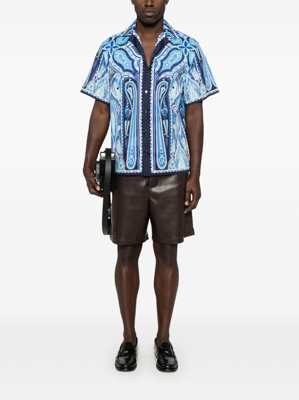 paisley-print bowling shirt - 2