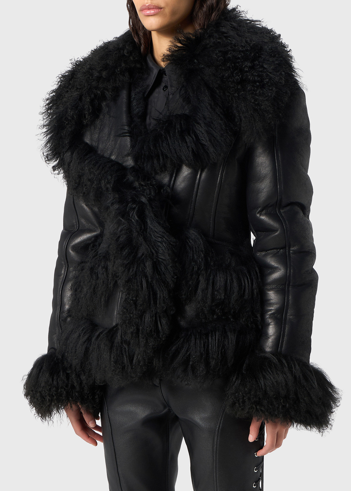 SHEARLING JACKET WITH COLLAR - 5