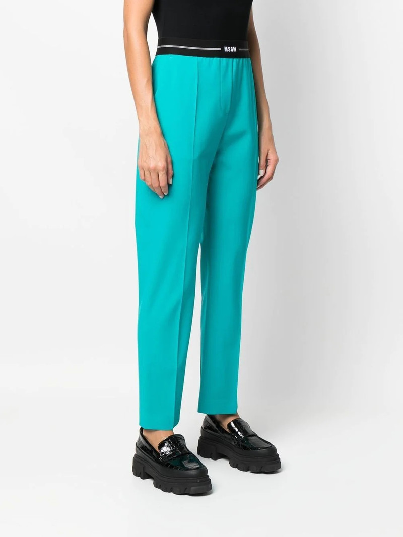 logo-waist slim tailored trousers 3