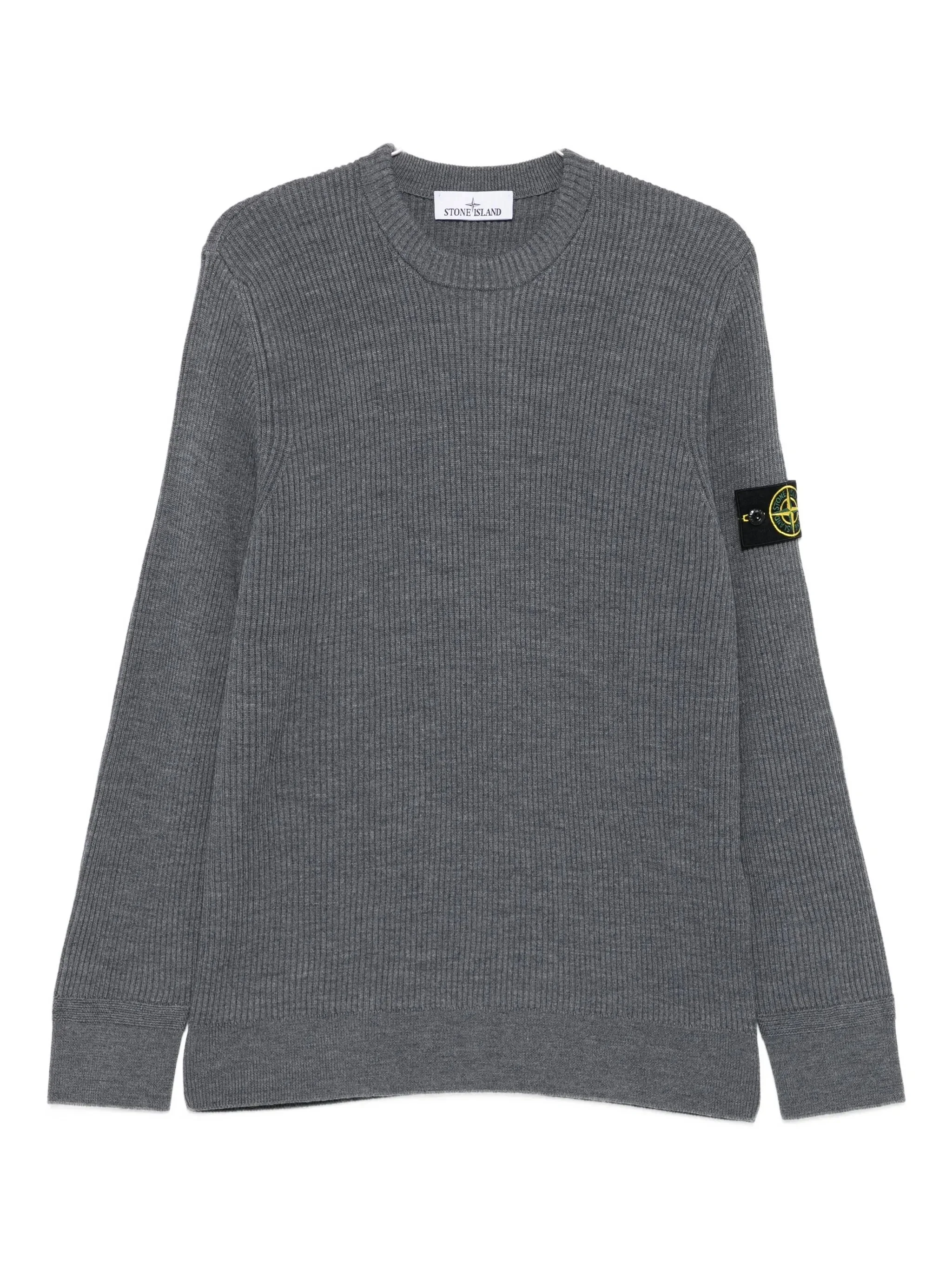 Stone Island Ribbed-knit Logo-patch Sweater - 1