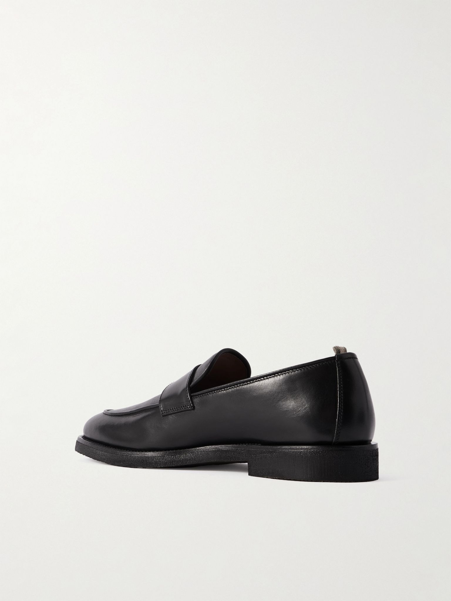 Opera Flexi 101 Leather Penny Loafers Black - 4