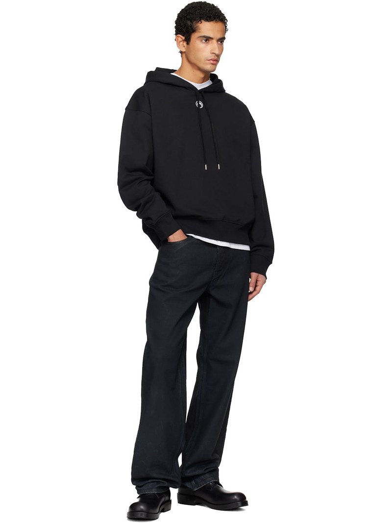 Marine Serre Black Moon Logo Hoodie outlook