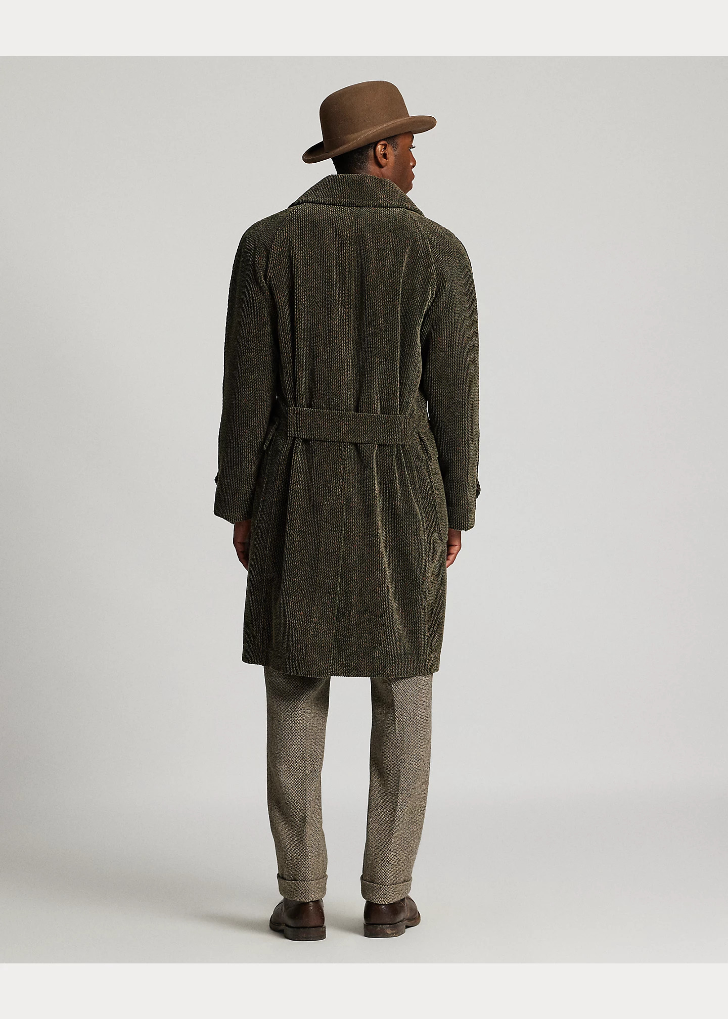 Herringbone-Print Corduroy Topcoat - 4