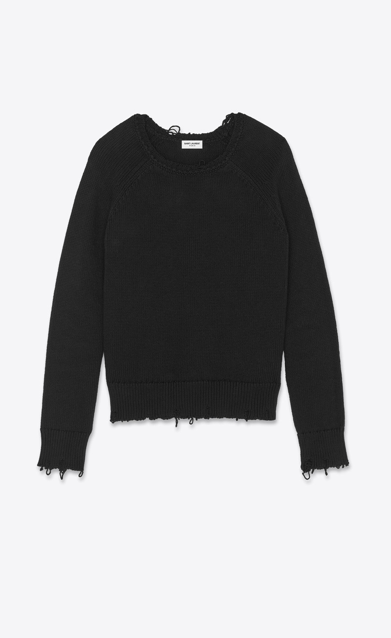 destroyed knit sweater - 1
