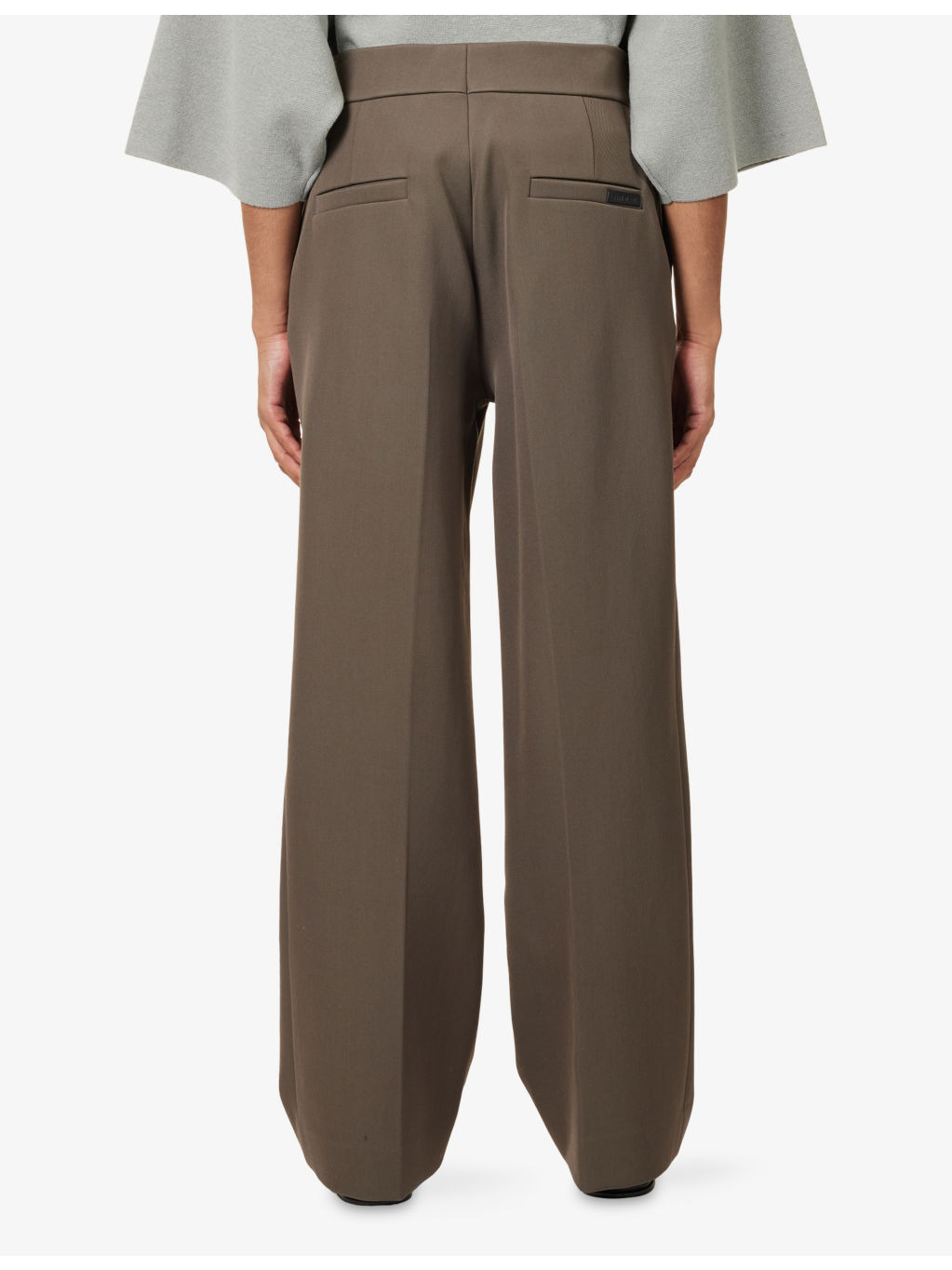 Tailored Wide-Leg Wool And Cotton Trousers - 4