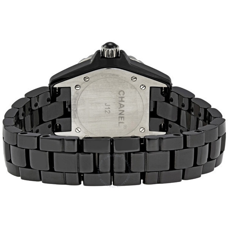 Pre-owned Chanel J12 Diamonds Diamond Black Dial Ladies Watch H0949 - 3