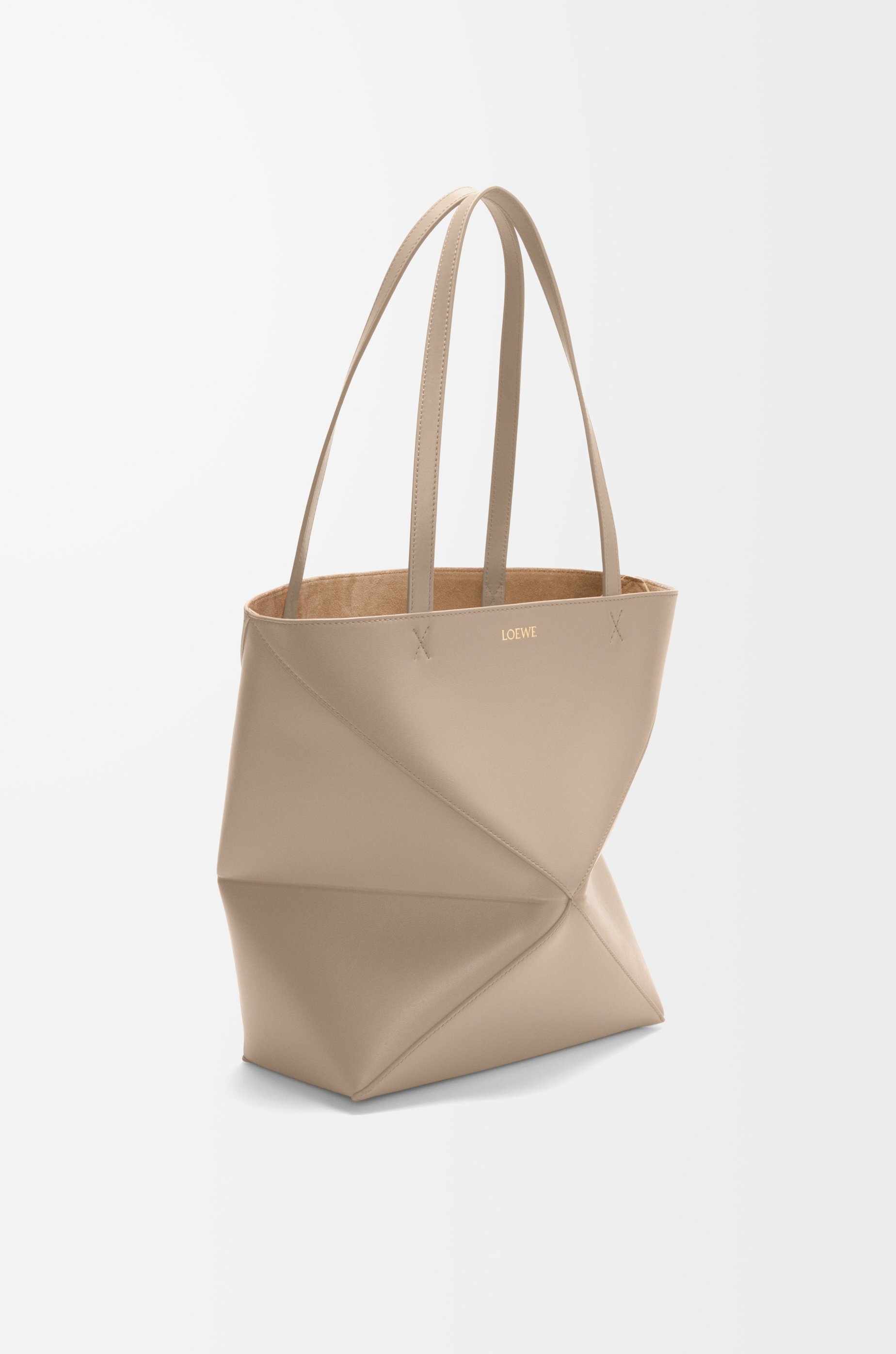 Medium Puzzle Fold tote in shiny calfskin - 4