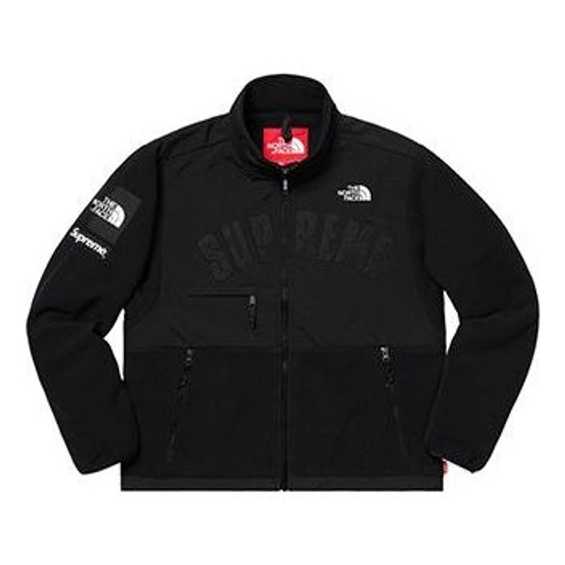 Supreme x The North Face Arc 로고 Denali Fleece 재킷 '블랙 화이트' SUP-SS19-545 - 1