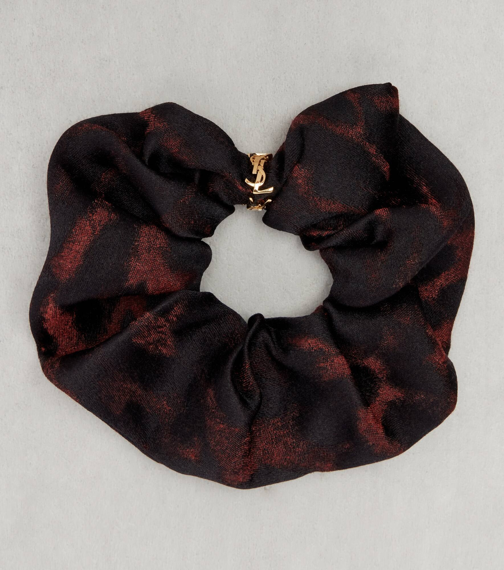 Printed silk and cashmere scrunchie - 3