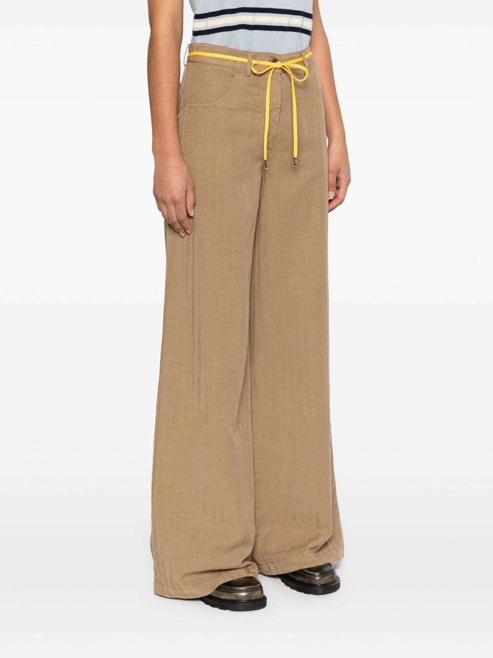 striped wide-leg trousers - 3