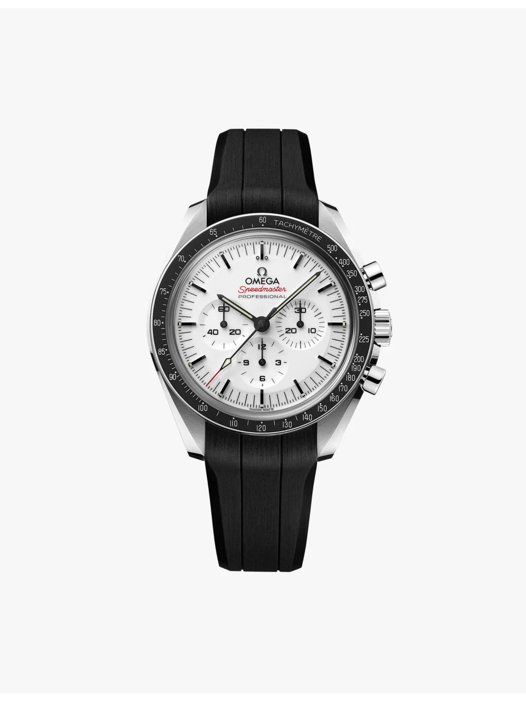 310.32.42.50.04.001 Speedmaster Moonwatch Professional steel and rubber manual chronograph watch - 1