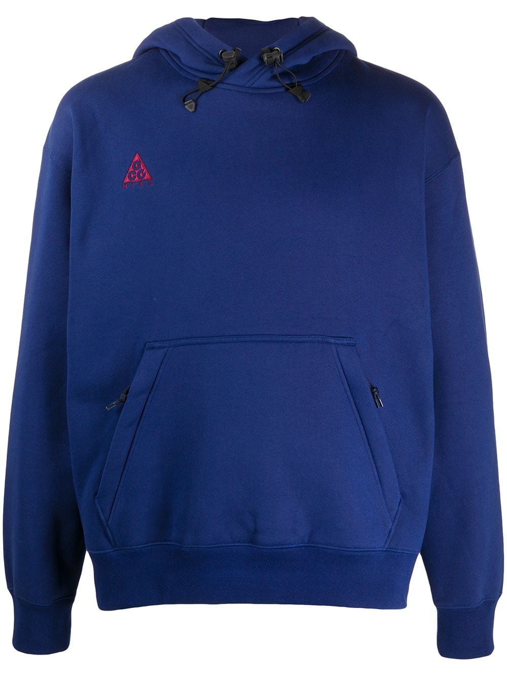 logo-embroidered hooded sweatshirt  - 1