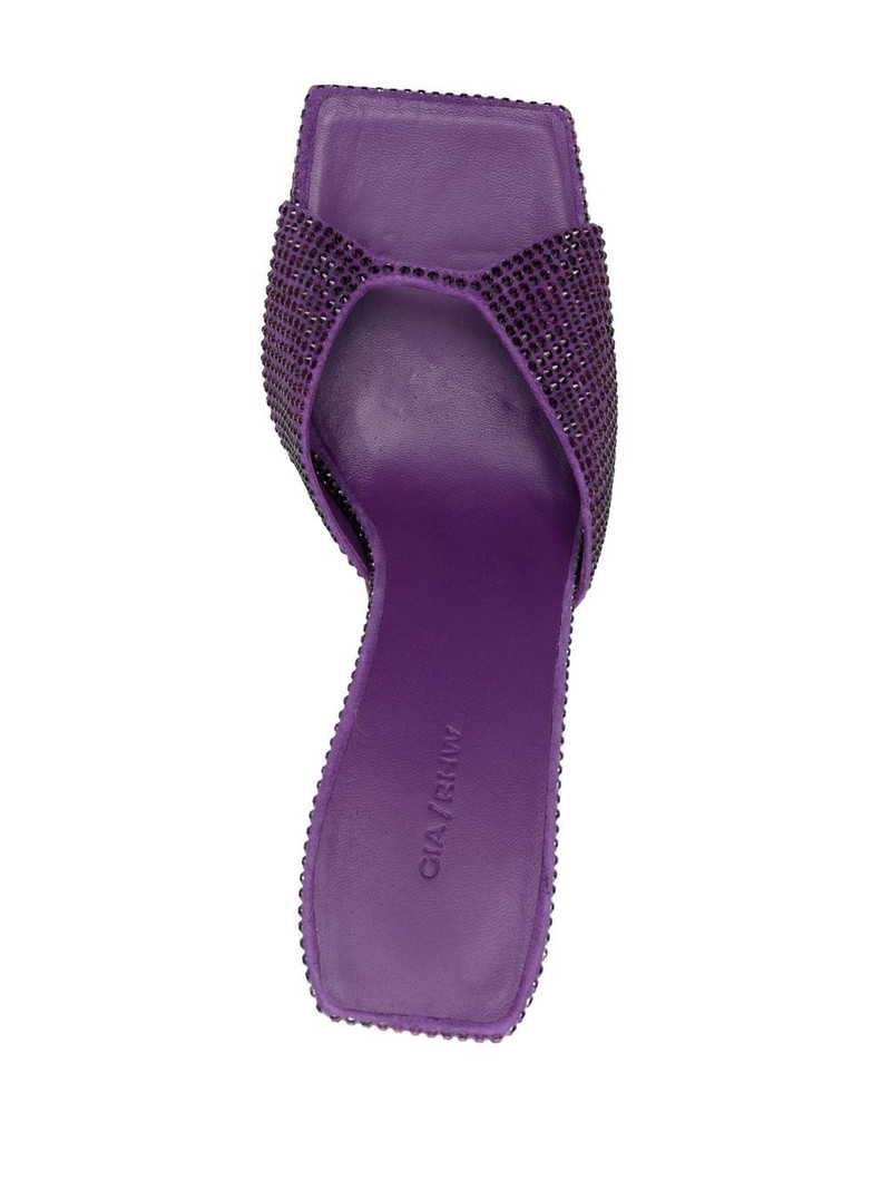 유리 크리스탈 embellished mules 4