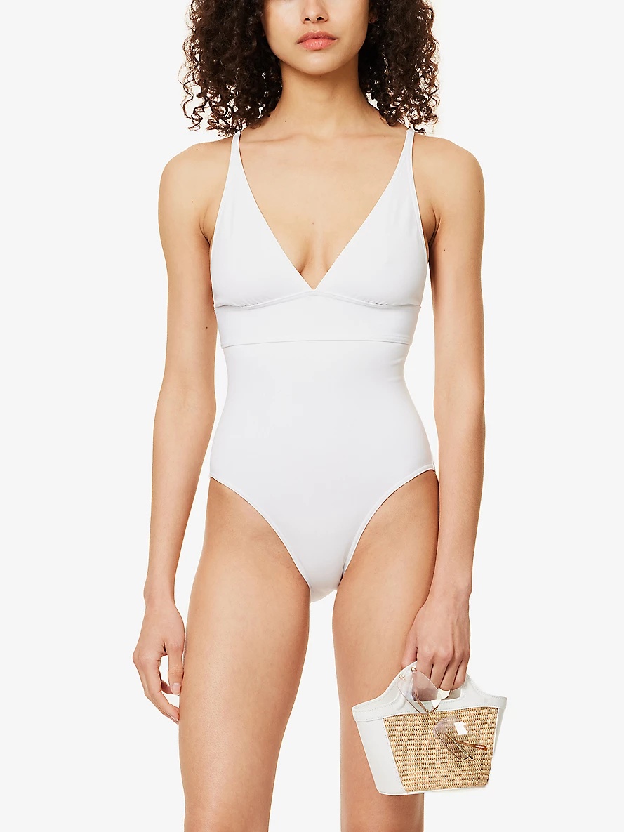 Larcin plunge-neck swimsuit - 2