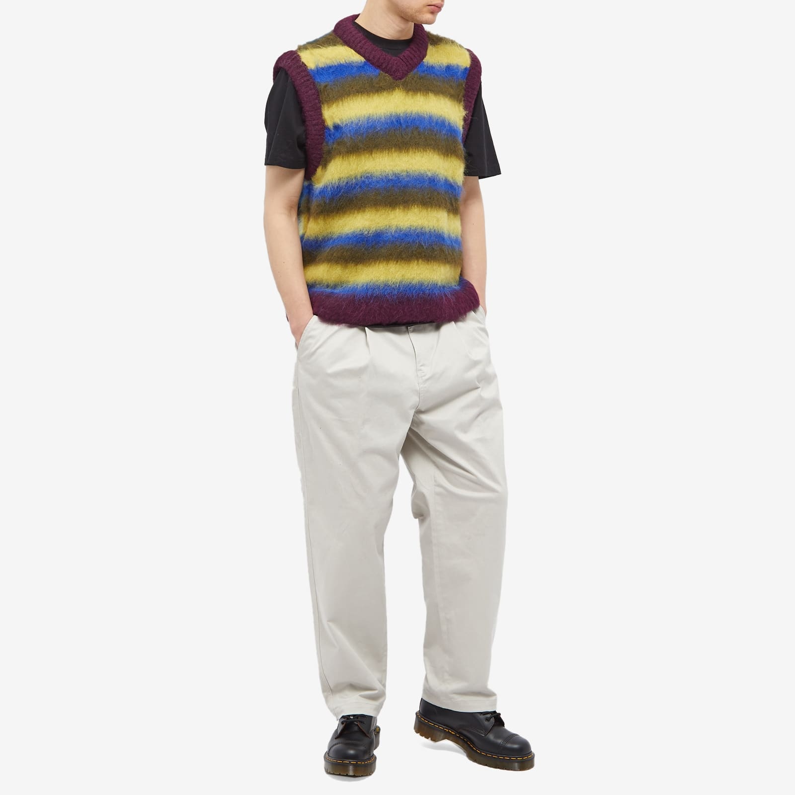 Brain Dead Blurry Lines Alpaca Knit Vest - 4