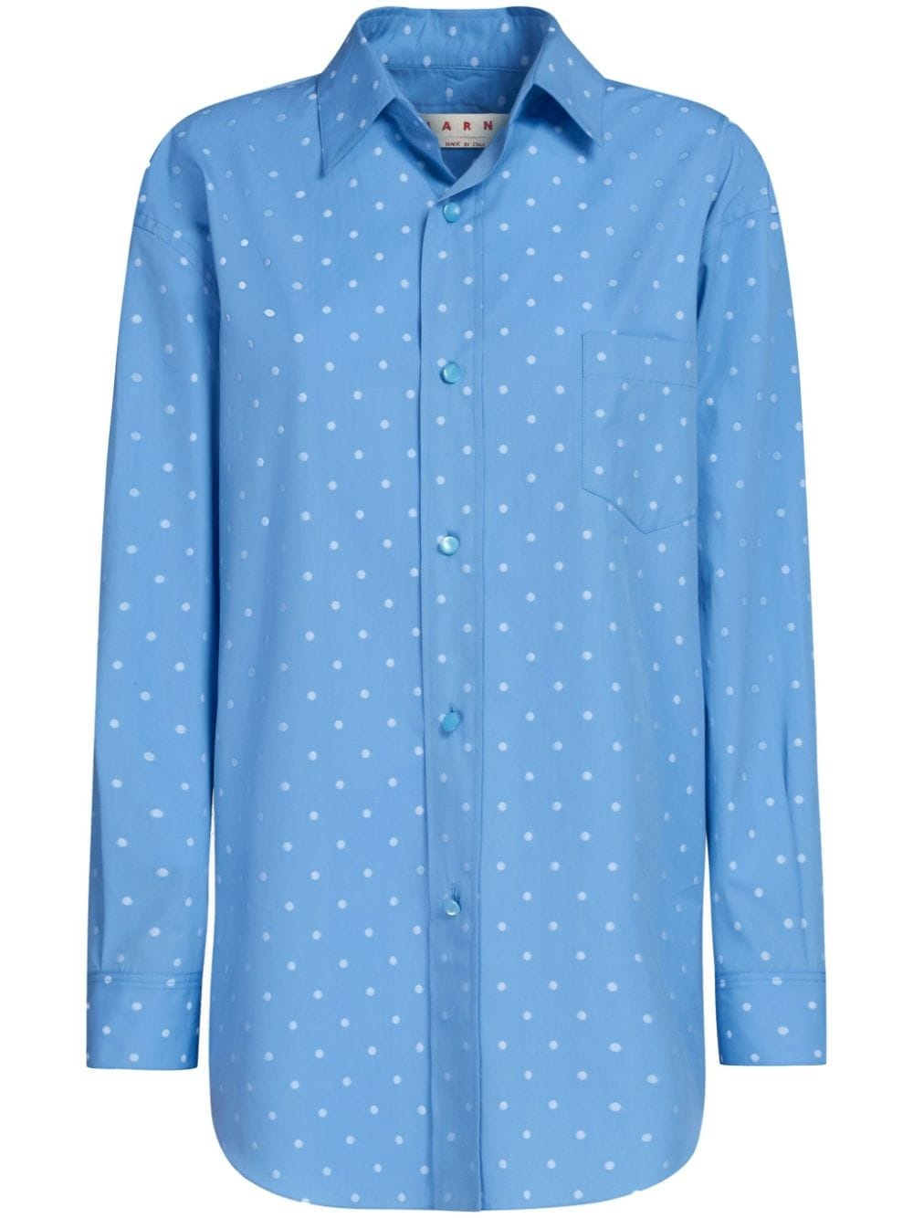 polka-dot cotton shirt - 1