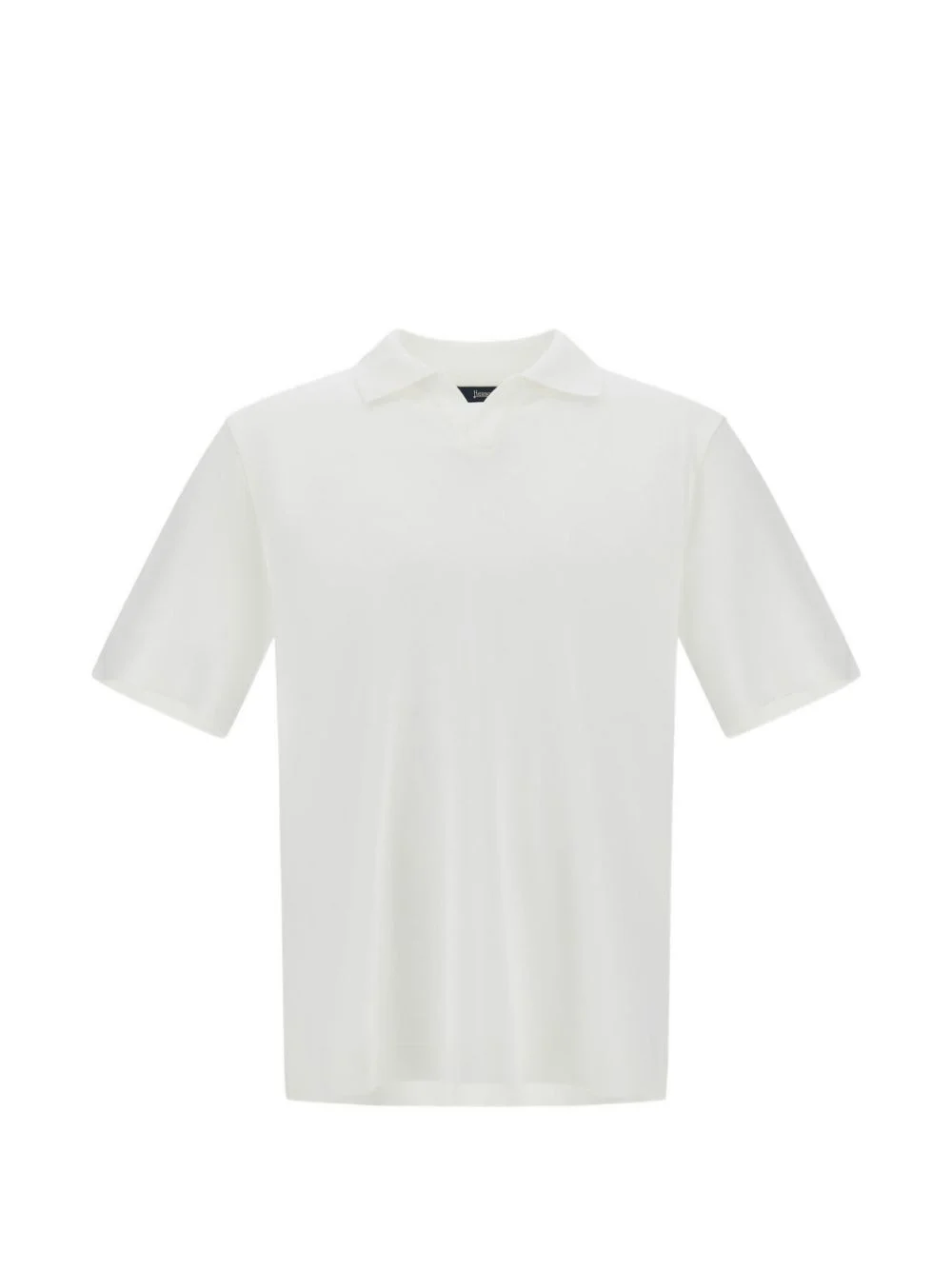 knitted cotton polo shirt - 1