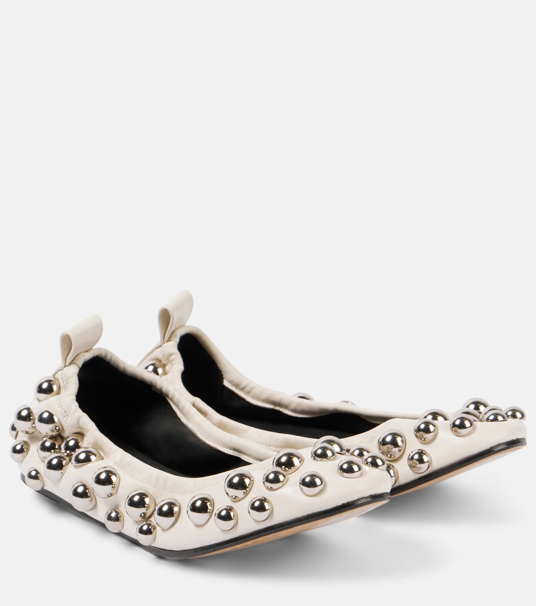 Belna studded leather ballet flats - 1