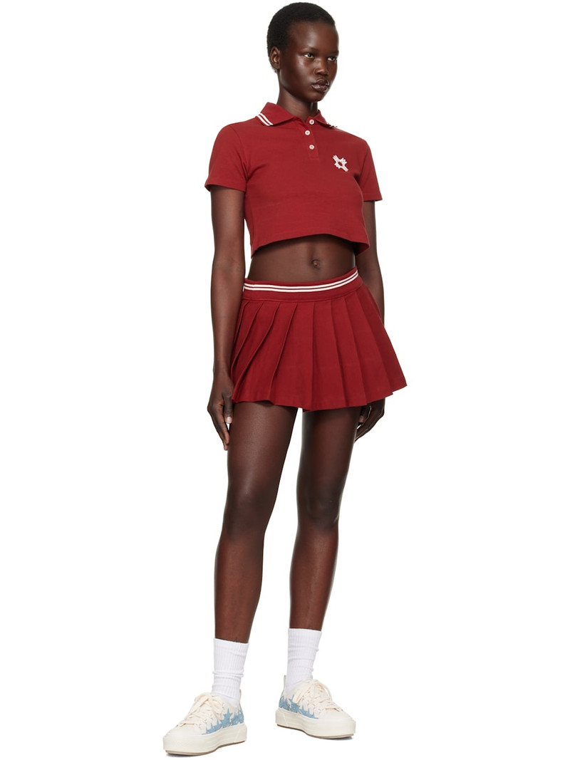 Red MA Quad Pleated Miniskirt 5