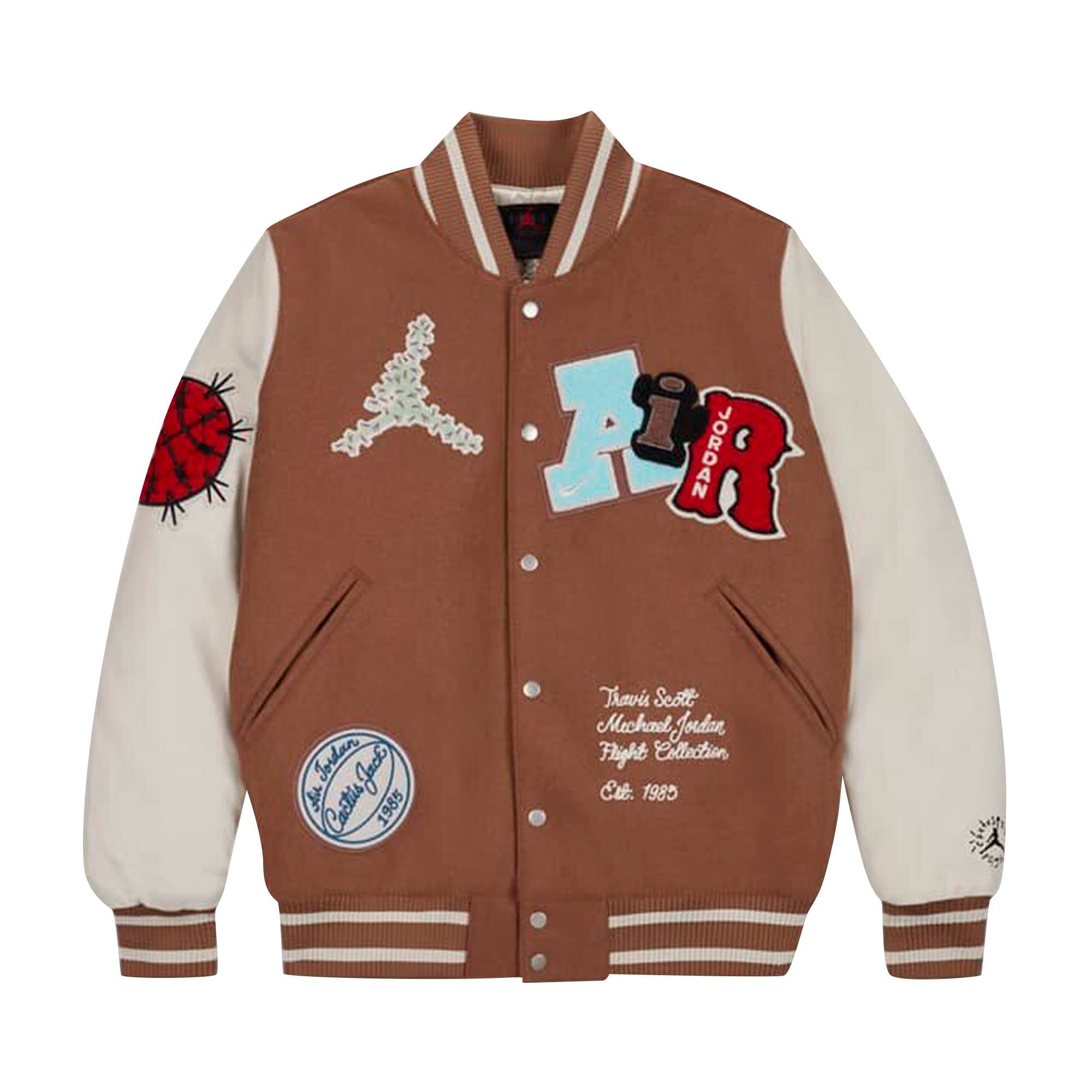 Air Jordan x Travis Scott Varsity Jacket 'Antique Brown' - 1