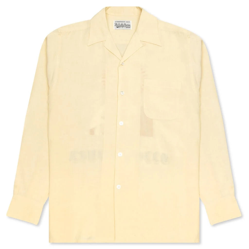 WACKO MARIA L/S 50'S SHIRT TYPE-3 - YELLOW - 1