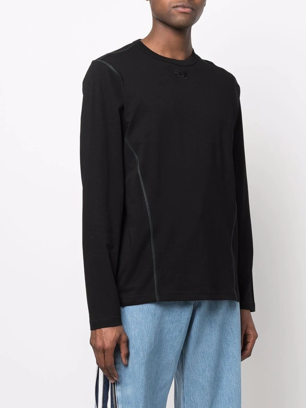 panelled tonal sweatshirt - 4