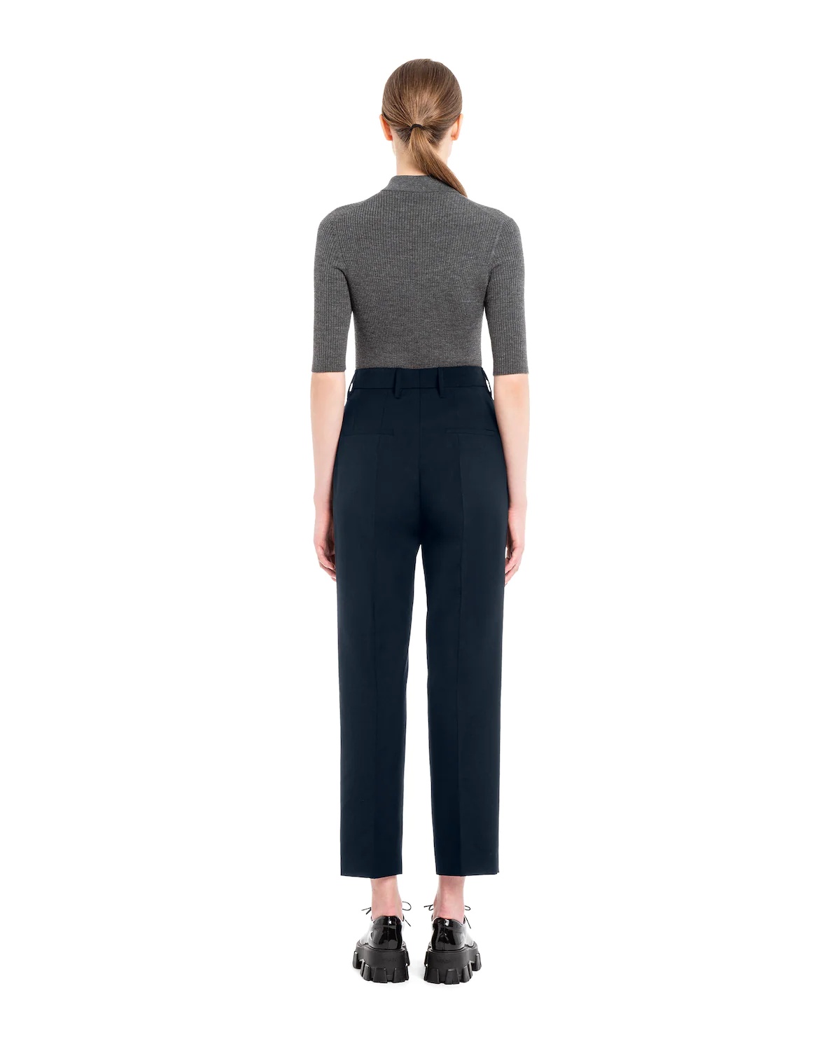 Printed light wool trousers - 4