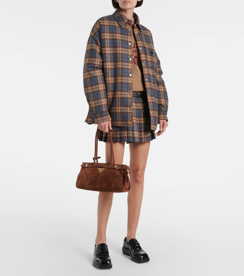 Prada Medium suede tote bag outlook