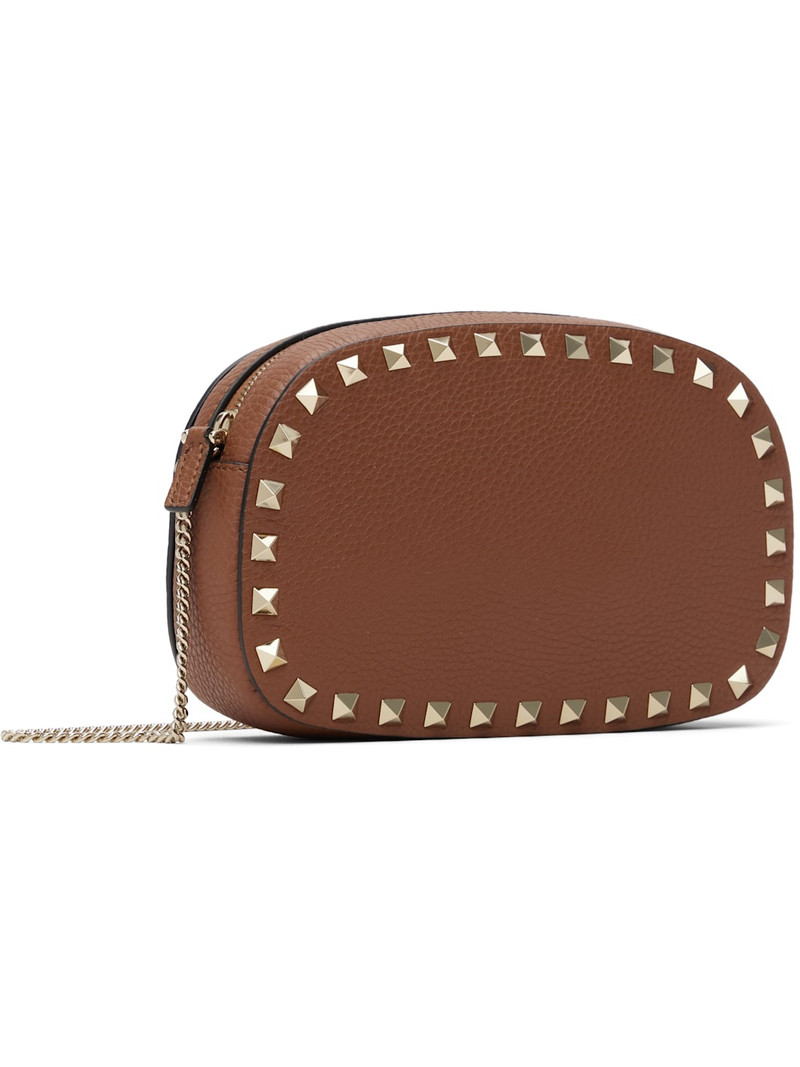 Valentino Brown Mini Rockstud Crossbody Bag outlook