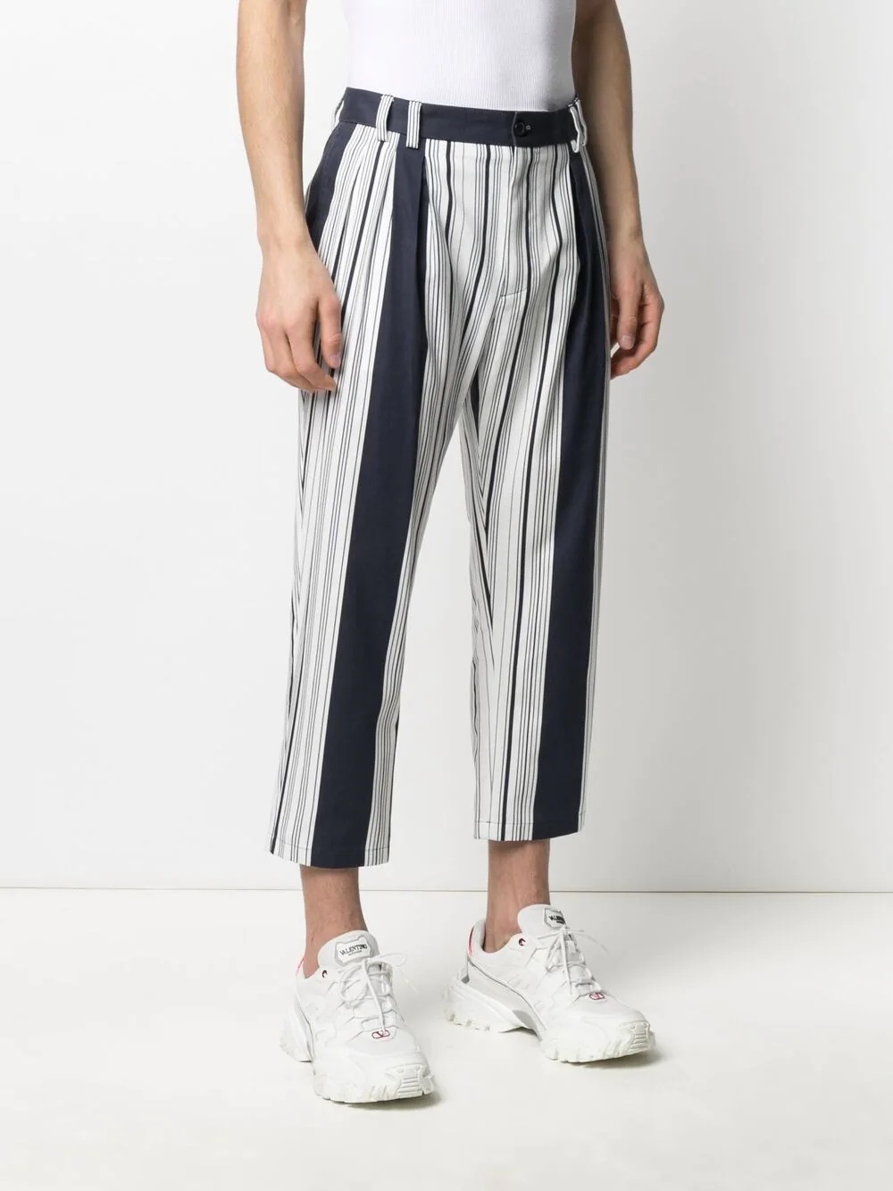 striped straight-leg trousers - 3