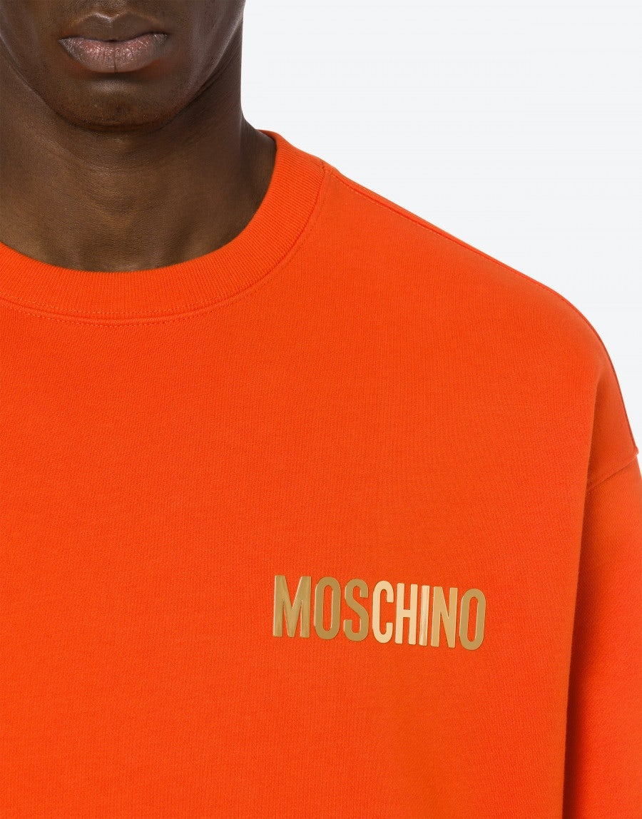 METALLIC LOGO ORGANIC COTTON SWEATSHIRT - 4