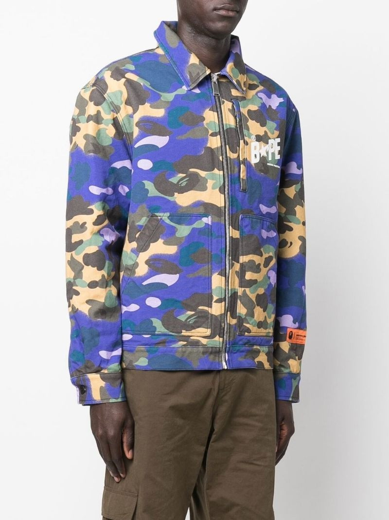 x BAPE camouflage zip-front jacket 3