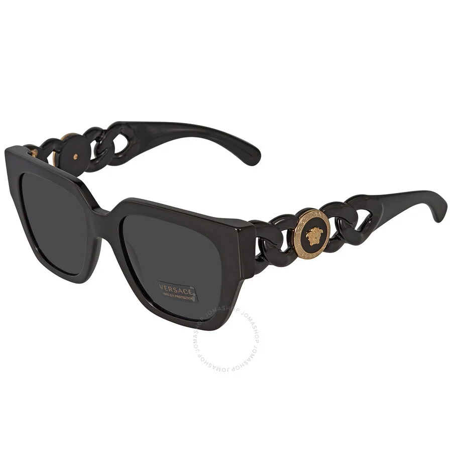 Versace Dark Grey Square Ladies Sunglasses VE4409 GB1/87 53 - 1