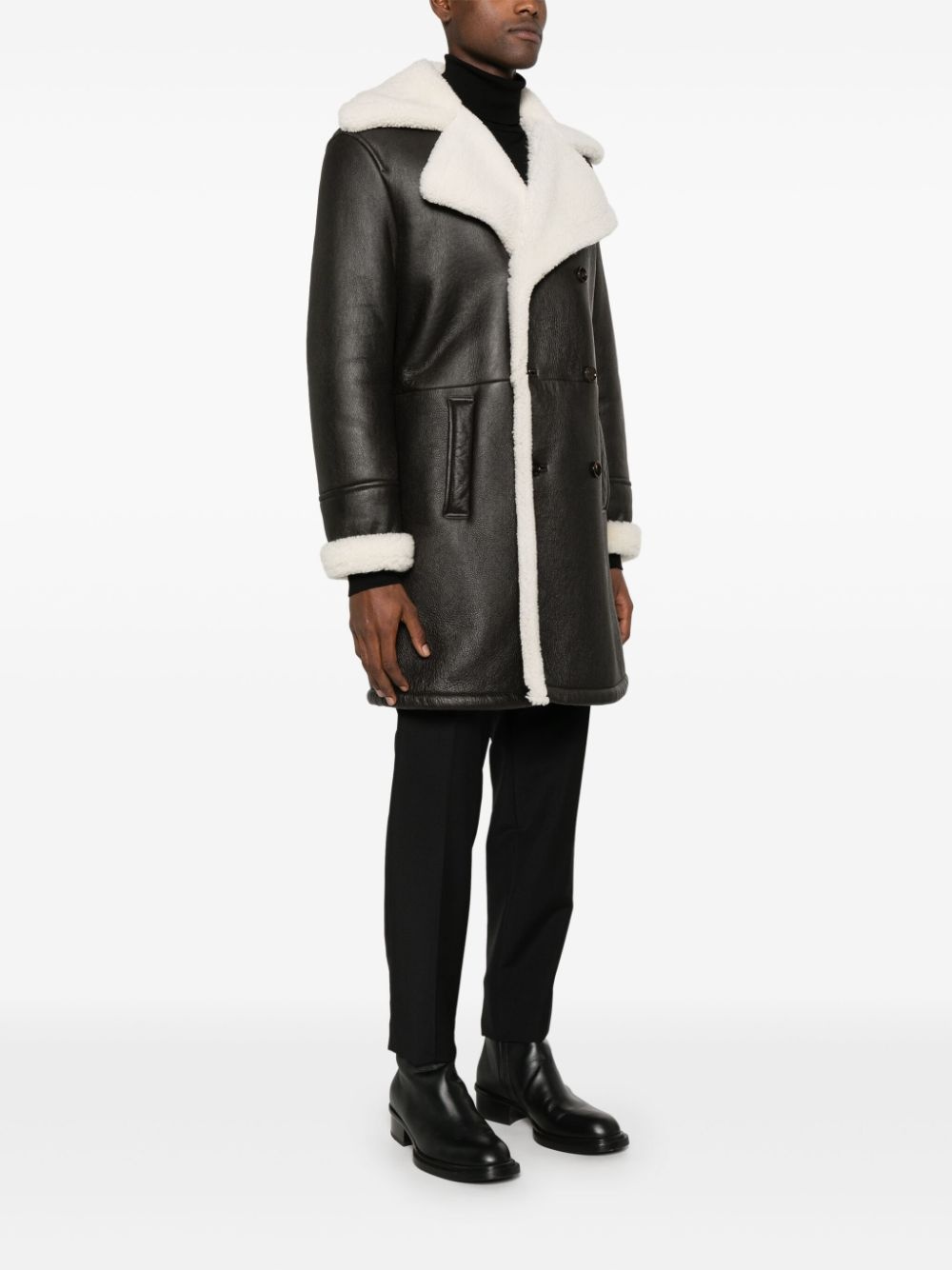 leather coat - 3
