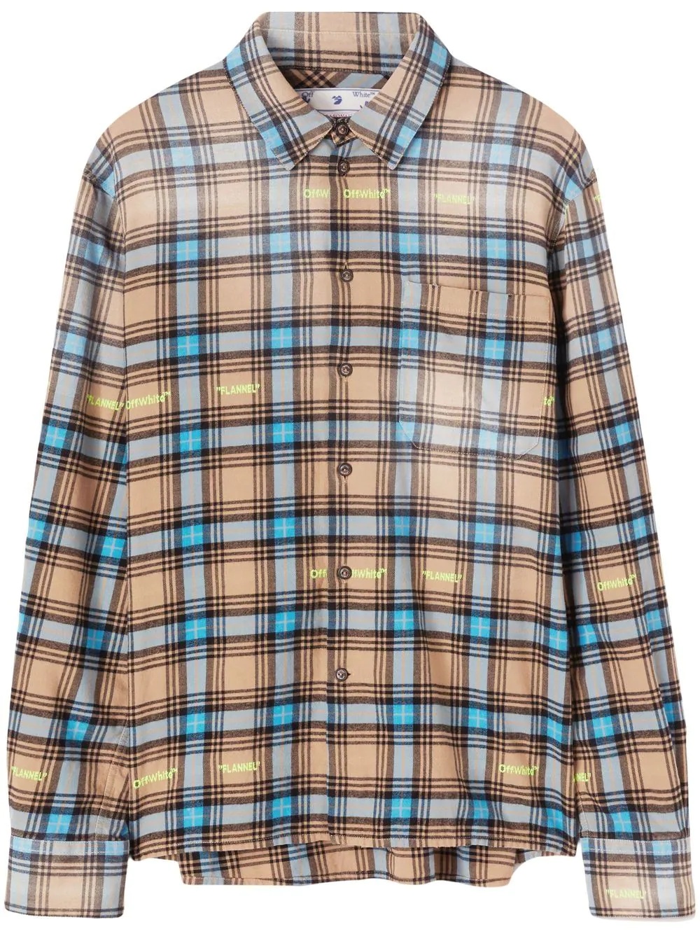 check-print long-sleeve shirt - 1