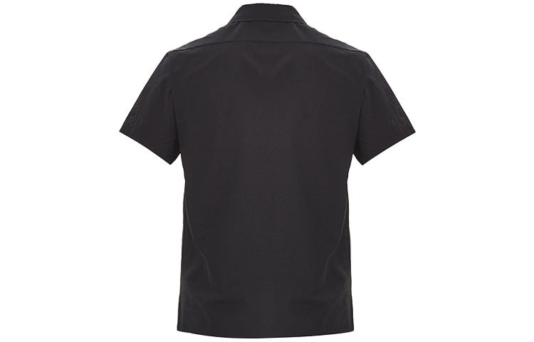 Men's Y-3 Solid Color Casual Short Sleeve Shirt Black FN5705 - 2