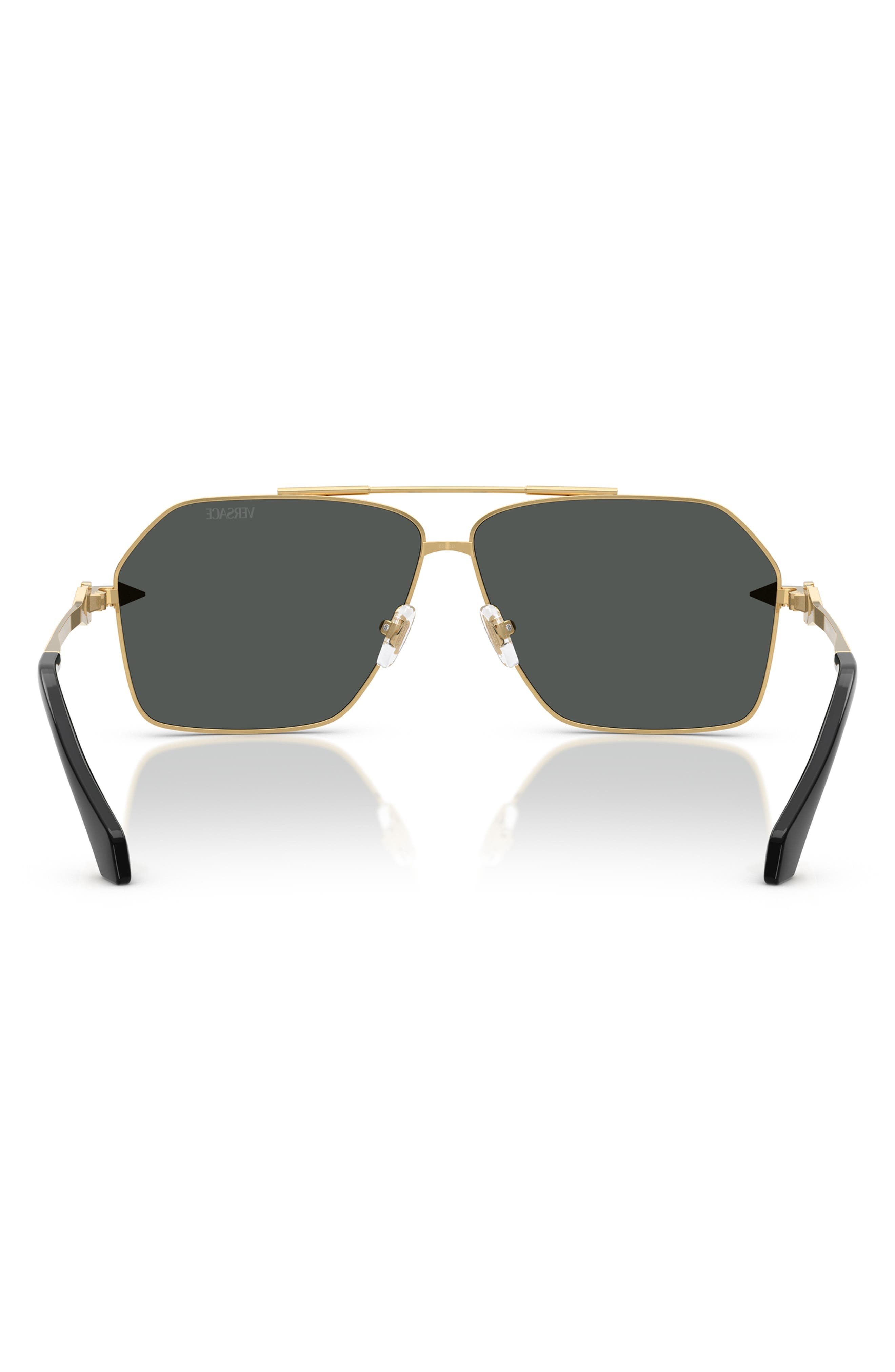 Versace 63mm Pilot Sunglasses in Gold at Nordstrom - 4
