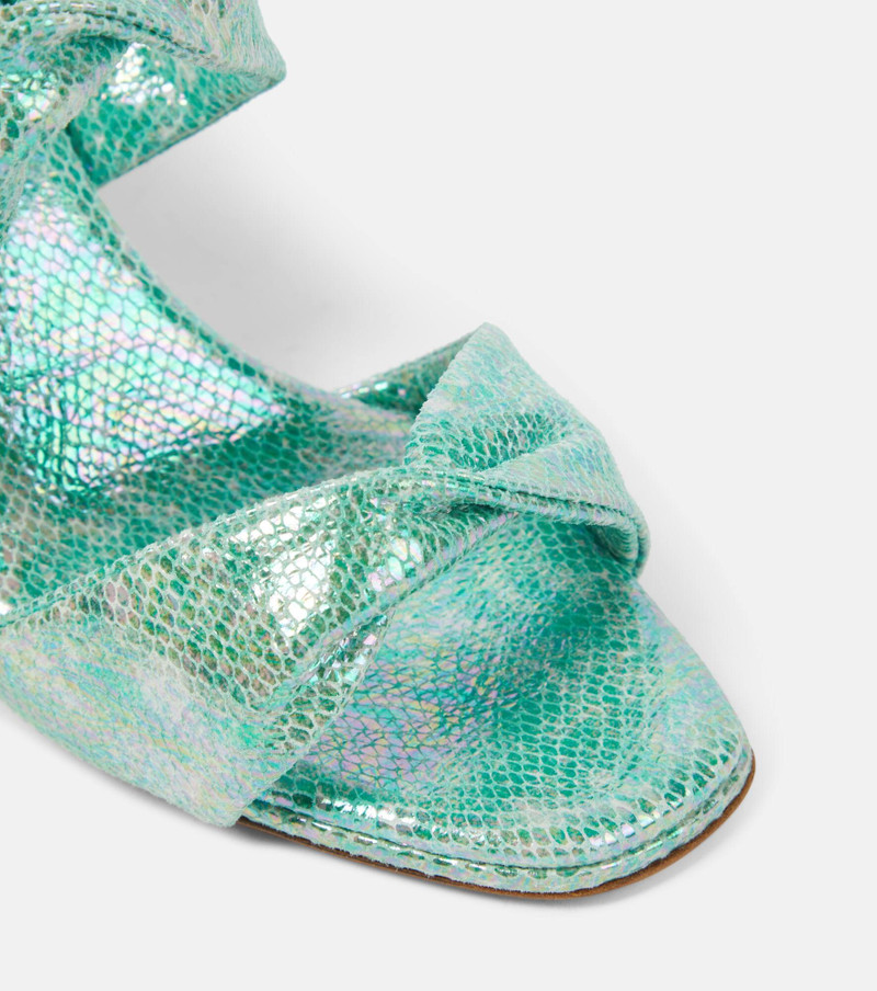 Twist leather wedge sandals 6