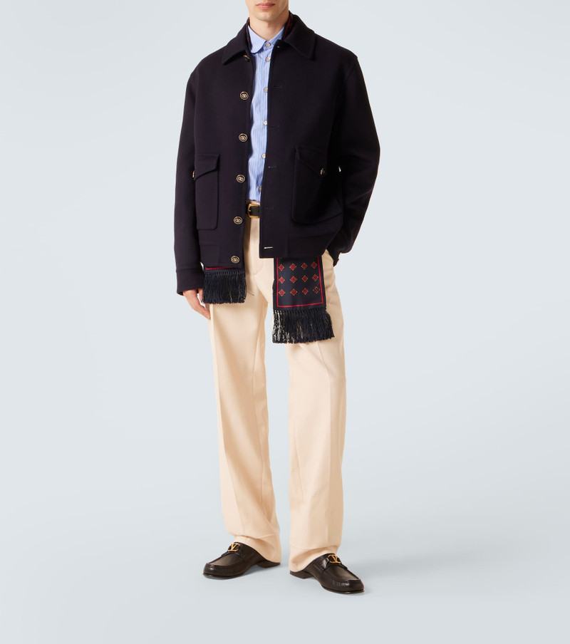Valentino Wool gabardine wide-leg pants outlook