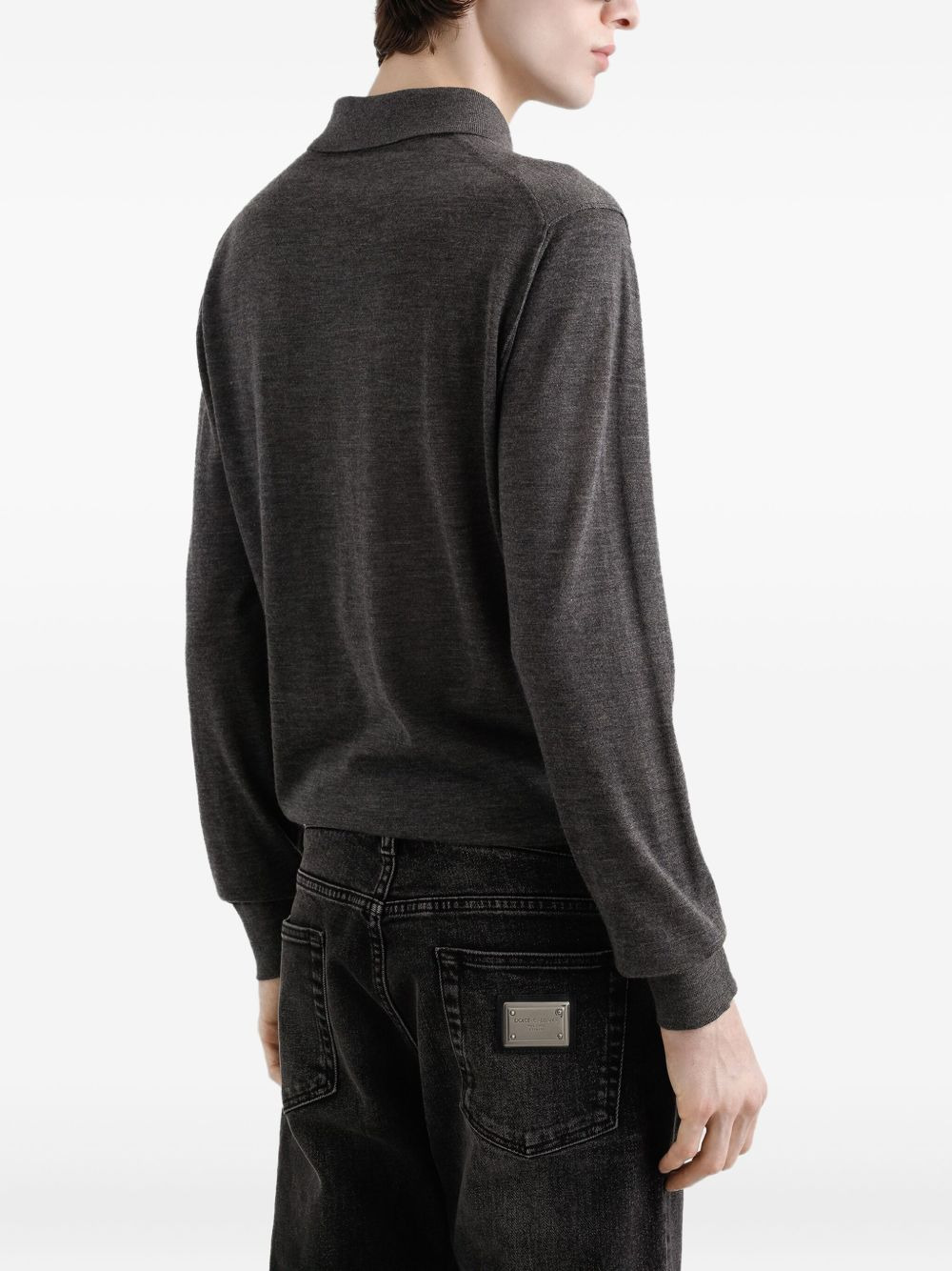 long-sleeve polo shirt - 3