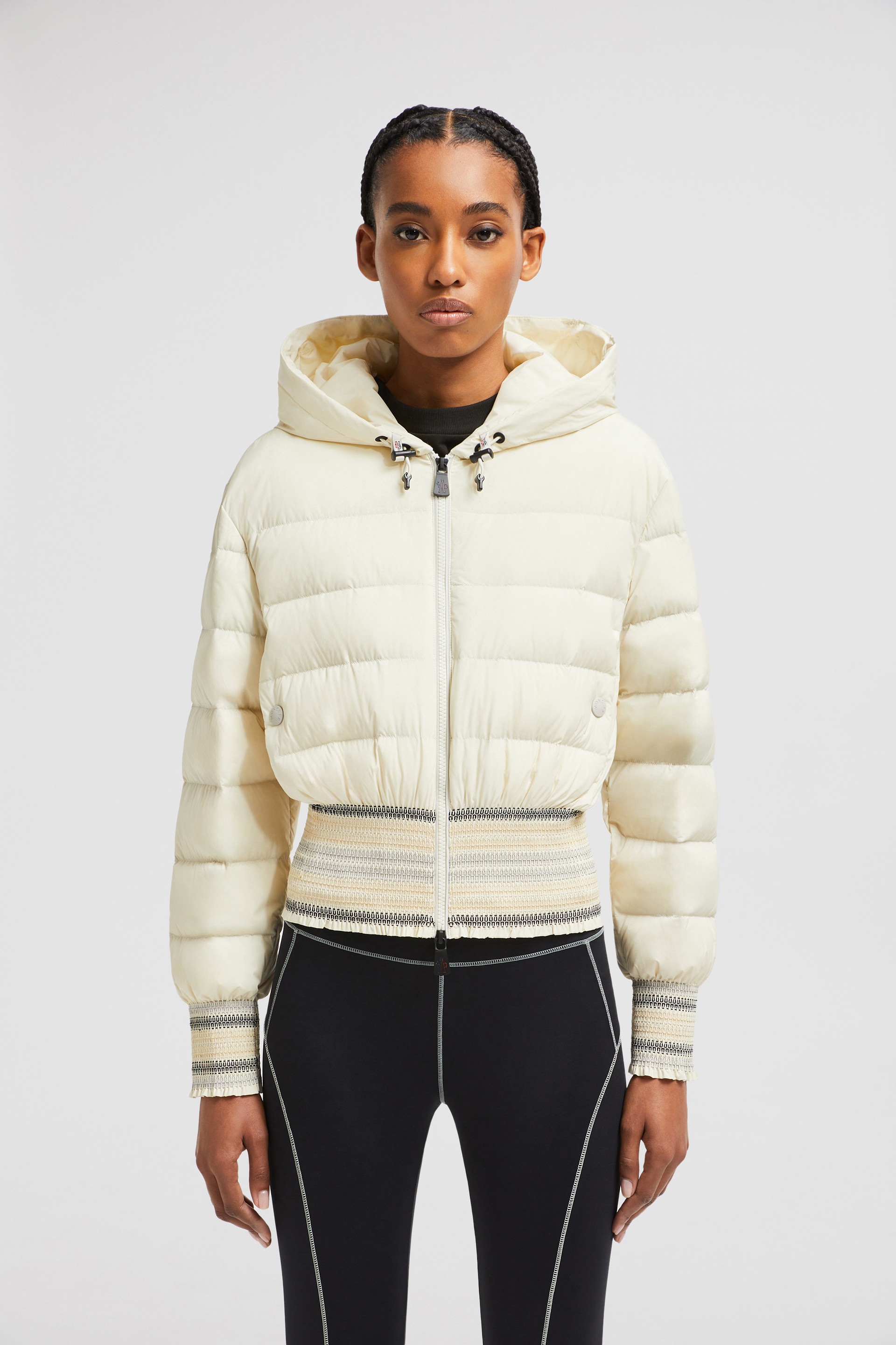 Jeypore Embroidered Hooded Short Down Jacket - 3