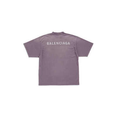 BALENCIAGA Balenciaga Back T-shirt Medium Fit in Faded Purple outlook