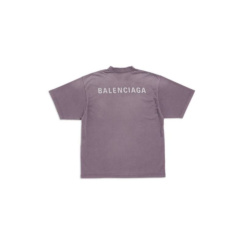BALENCIAGA Balenciaga Back T-shirt Medium Fit in Faded Purple outlook
