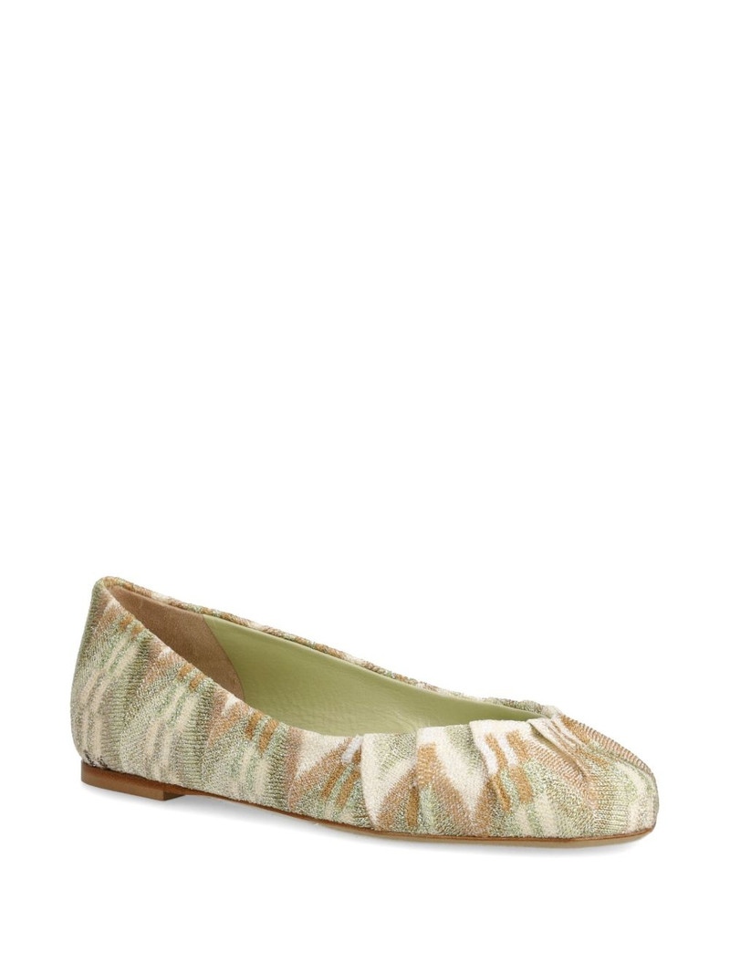 Missoni pleated-front ballerinas outlook